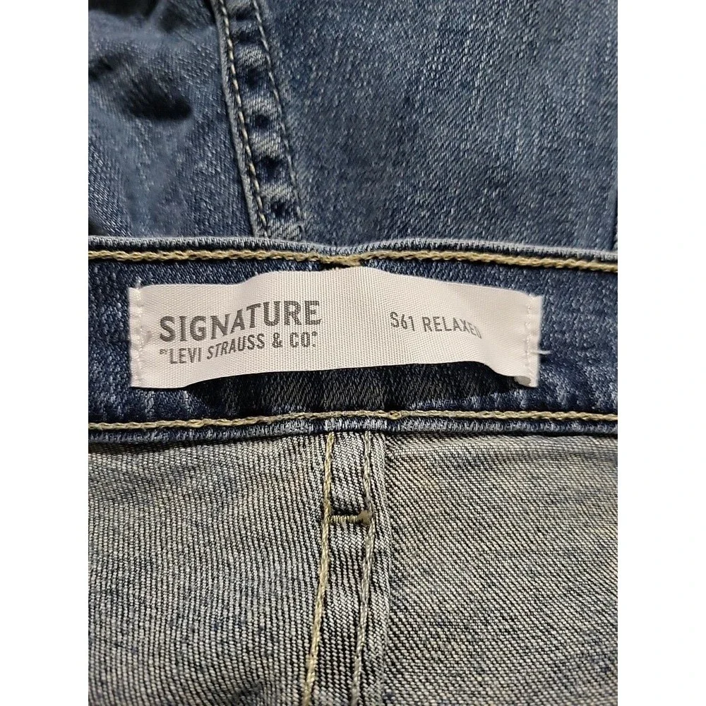 Levi Signature Relaxed Fit Jeans Mens Size 30x30 Blue Denim Levis S61